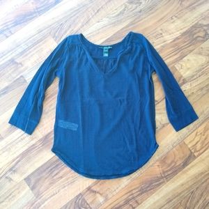 Mango navy blue Long sleeve women’s top